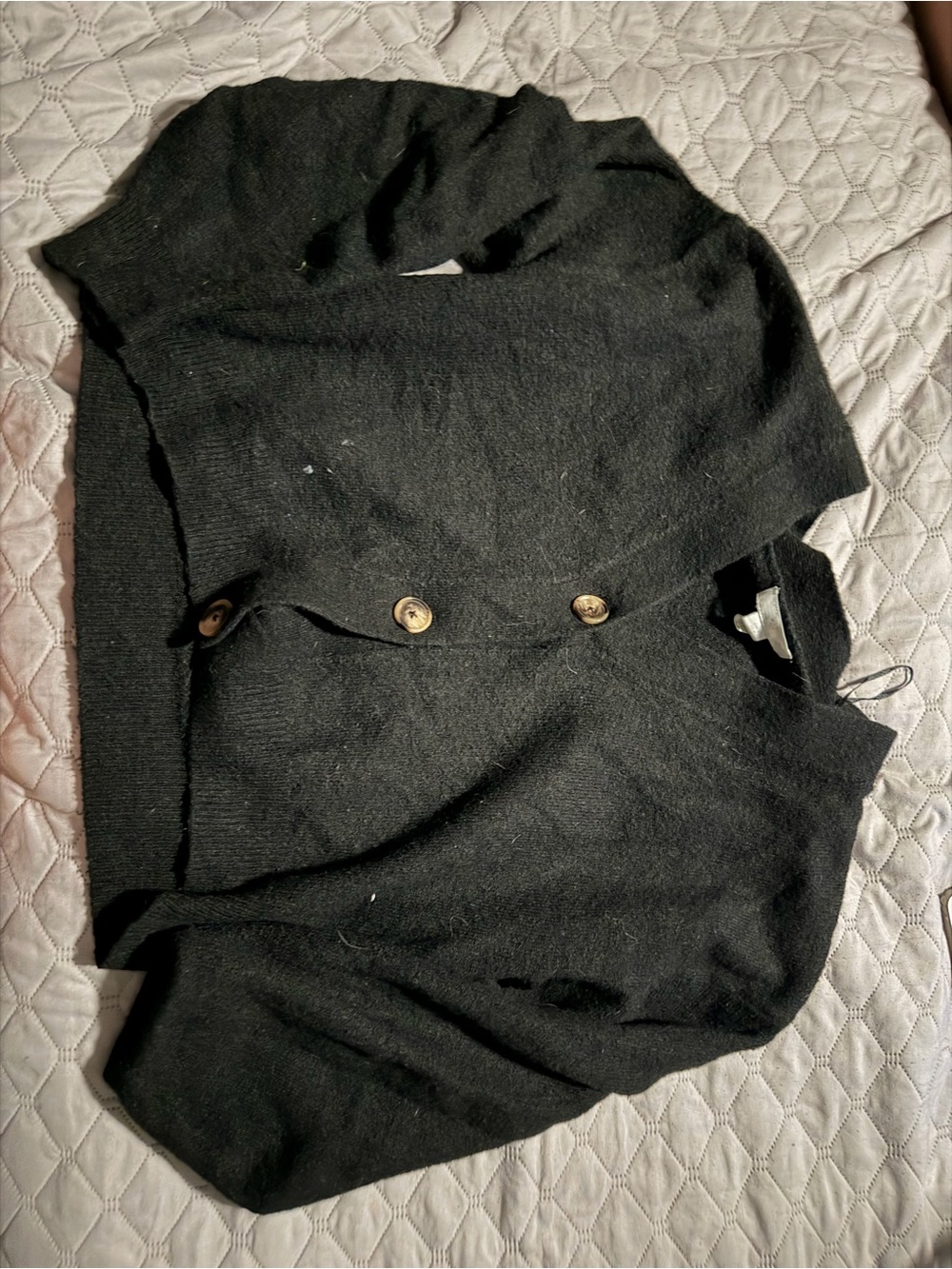 H&M Black Button-Front Women's Cardigan